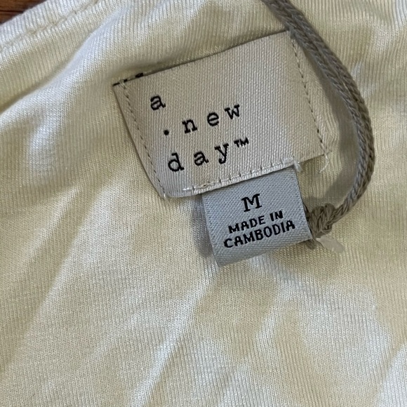 A New Day One Shoulder Ruched Dress Ivory szM NWT - Picture 2 of 4